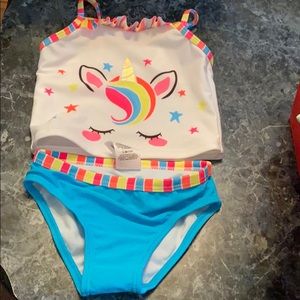 Two Piece Unicorn Tankini Swimsuit 2t